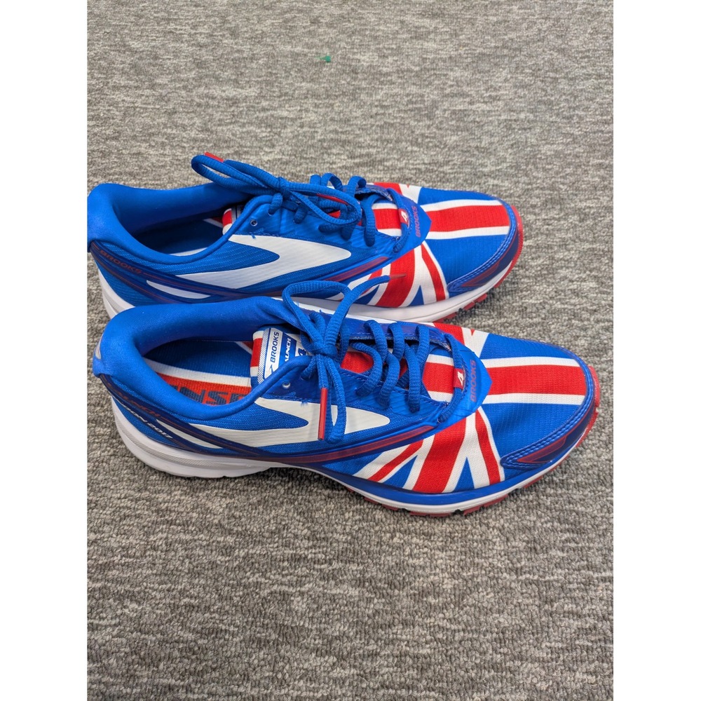 Brooks Launch 4 Running Shoes Men's 9 Blue Union Jack London 2017 - Picture 2 of 9